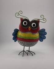 Colorful Owl Metal & Faux