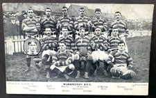 POSTCARD: 1907-1908? WARRINGTON RFC, by R.Scott & Co, Manchester, Excellent!