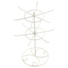 3 Tier Rotating Jewelry Display Stand Bracelet Necklace Keyring Storage Rack UK