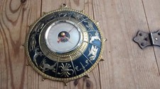 Vintage Zodiac Wheel Brass Barometer - TULIP BRANDS ANTIMONY WARE