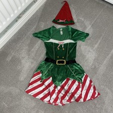 Asda Ladies Sexy Elf Dress With Hat Size 8-10