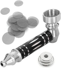 Metal Smoking Pipe Plain Colour Hand Smoke Pipe Free Filter Screen Gauzes