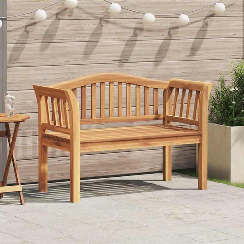 Solid teak garden bench 120cm - solid,