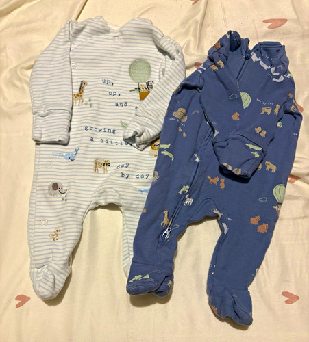 Newborn 2pc footed - newborn, zip