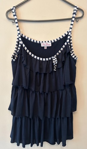 Beau navy blue ruffle - be,