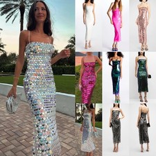 Sexy Women Sequin Bodycon Long