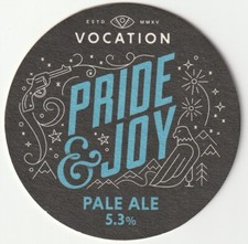 BEER MAT - VOCATION BREWERY - PRIDE & JOY PALE ALE - (Cat No 011) - (2019)