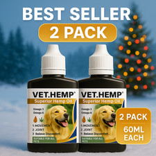 2 Pack Dog Hemp Oil 60ml Each