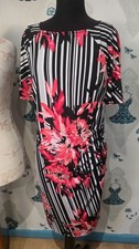 pretty black white pink ruched