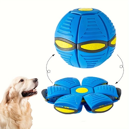 Flying saucer ball - flying, deformation