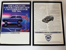 FRAMED Original Vintage 1985 Lancia Y10 Magazine Advert Poster Garage Retro