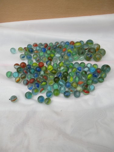 Large bundle glass marbles - of,