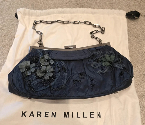 Karen millen clutch bag navy - millen,