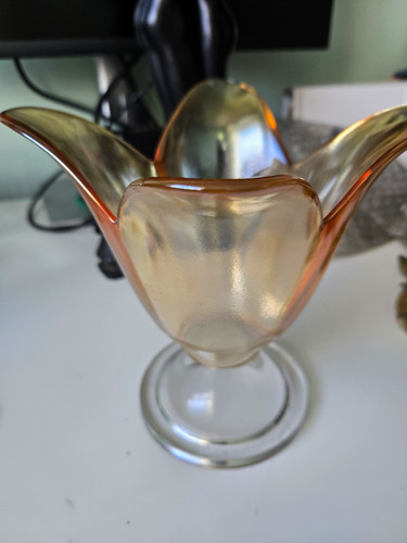 Iridescent flared glass - iridescent, vase