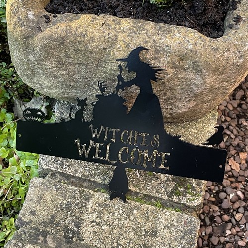 Metal halloween witches - halloween,