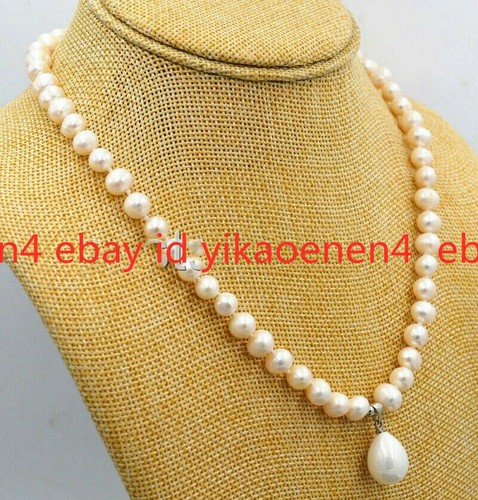 Natural 8mm white freshwater - natural,