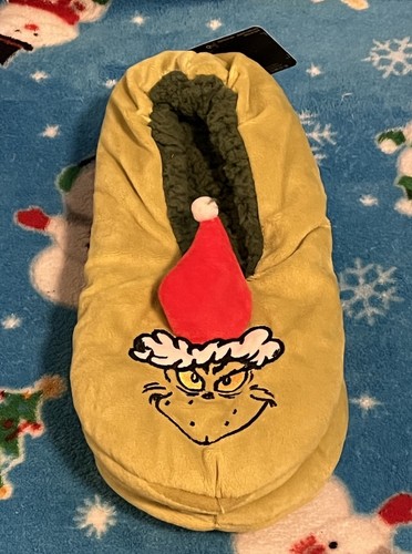 The grinch slipper socks large - the,