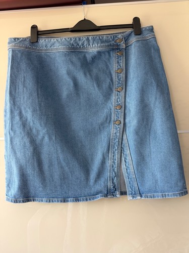 Denim skirt mid blue - skirt,