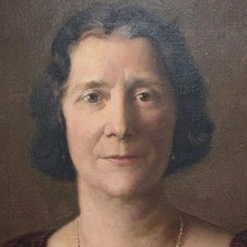 Large Vintage Oil Portrait