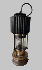 11" High Patterson Lamps Felling On Tyne Type H.C.P. Miners Lamp