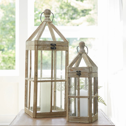 Light wood lantern - lantern, 2