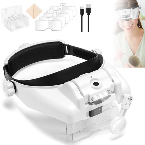 Magnifying glass headset led - headset,
