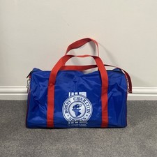 Vintage Bobby Charlton sports British Gas bag Blue Ex Condition.