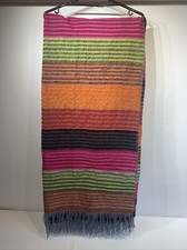 Moroccan Hand Loomed Sabra Silk & Cotton Throw Bed Cover Silk 285 X 185cm