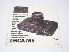 Leica M5 Camera Sales Brochure