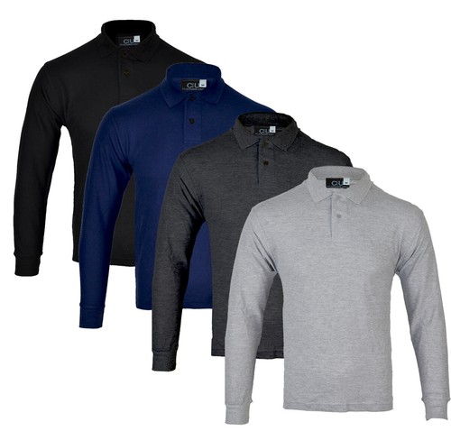 Mens long sleeve - sleeve, pique
