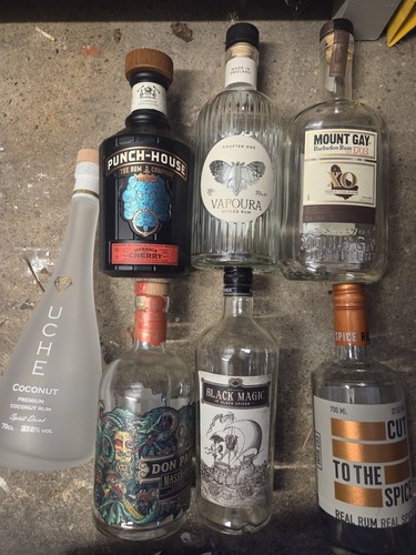 Empty rum spirit bottles for - bottles,