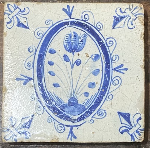 Dutch delft tile a tulip - dutch,