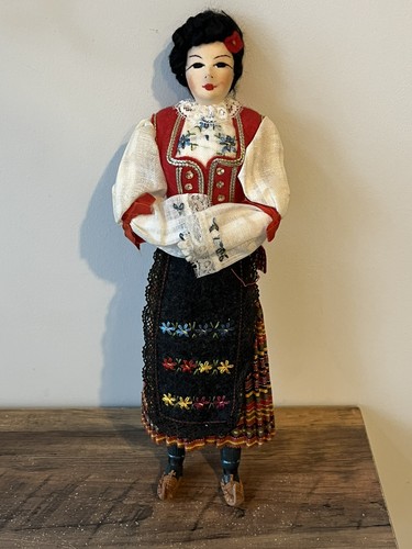 Vintage serbian folk - girl, doll