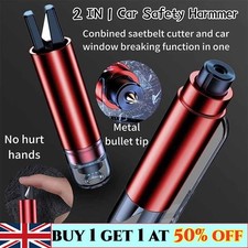 Safe Pro X Car Window Breaker and Seat Belt Cutter,2 IN 1 Life Hammer Emergency
