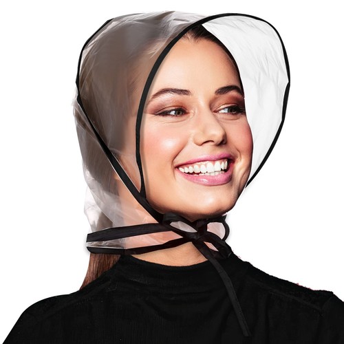 2pc clear rain hoods - rain,