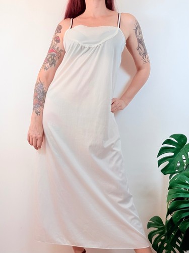 Vintage cream slip - slip, long