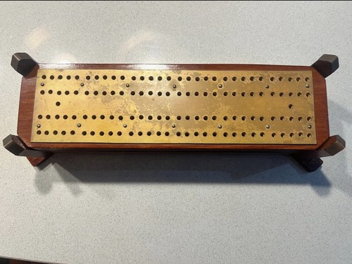 Vintage wood brass - vintage, cribbage
