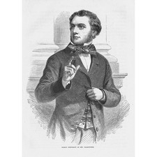 WILLIAM GLADSTONE An Early Portrait - Antique Print 1898