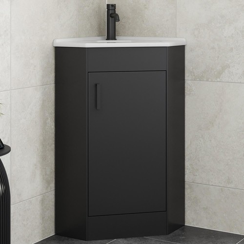Avox black single door corner - door,