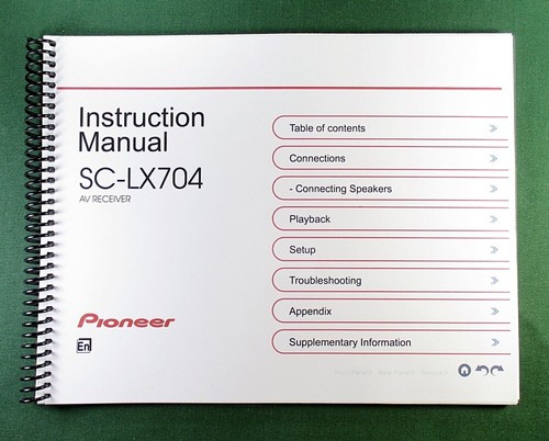 Pioneer lx704 instruction - pioneer, sc-lx704