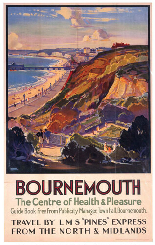 Vintage railway poster - vintage,