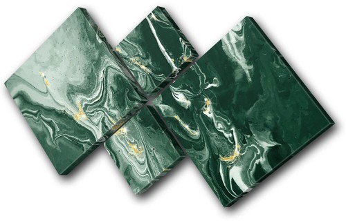 Emerald green marble gold - green,