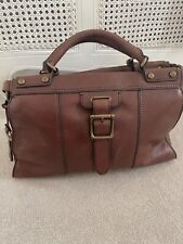 FOSSIL Vtg Revival Satchel  Brown Leather Satchel Shoulder Hand bag