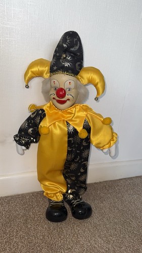 Clown doll black and - black, gold