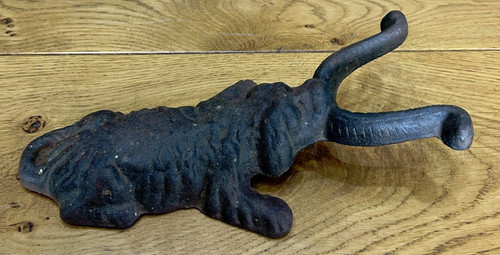 Vintage cast iron dog boot - iron,