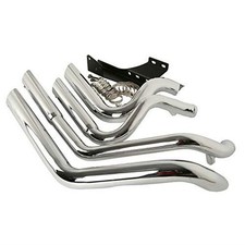 Chrome Staggered Shortshots Exhaust Pipes for Harley-Davidson XL883L 05-10