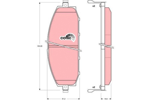 Front brake pad set disc - set,