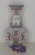 Delftware Holland Polychrome Hand Painted Vase - Vintage - Excellent condition