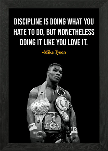 Mike tyson quote framed - quote,