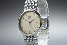 [Near MINT w/Paper] OMEGA De Ville Ref.396.1012 Gold Dial Quartz Men's Watch